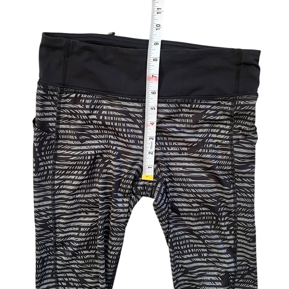 Lululemon Pace Rival Crop *Full-On Luxtreme Stripe Play Slate Black / Black - Picture 12 of 13